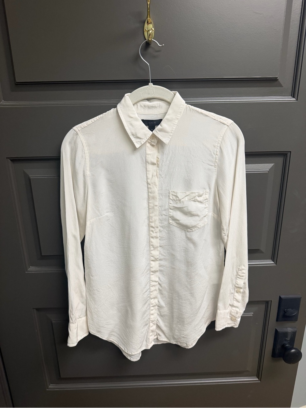 J. Crew Ivory Silk Blouse